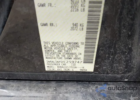 2015 Nissan Altima 2.5 S z USA, uszkodzony, nr VIN 1N4AL3AP1FC259747